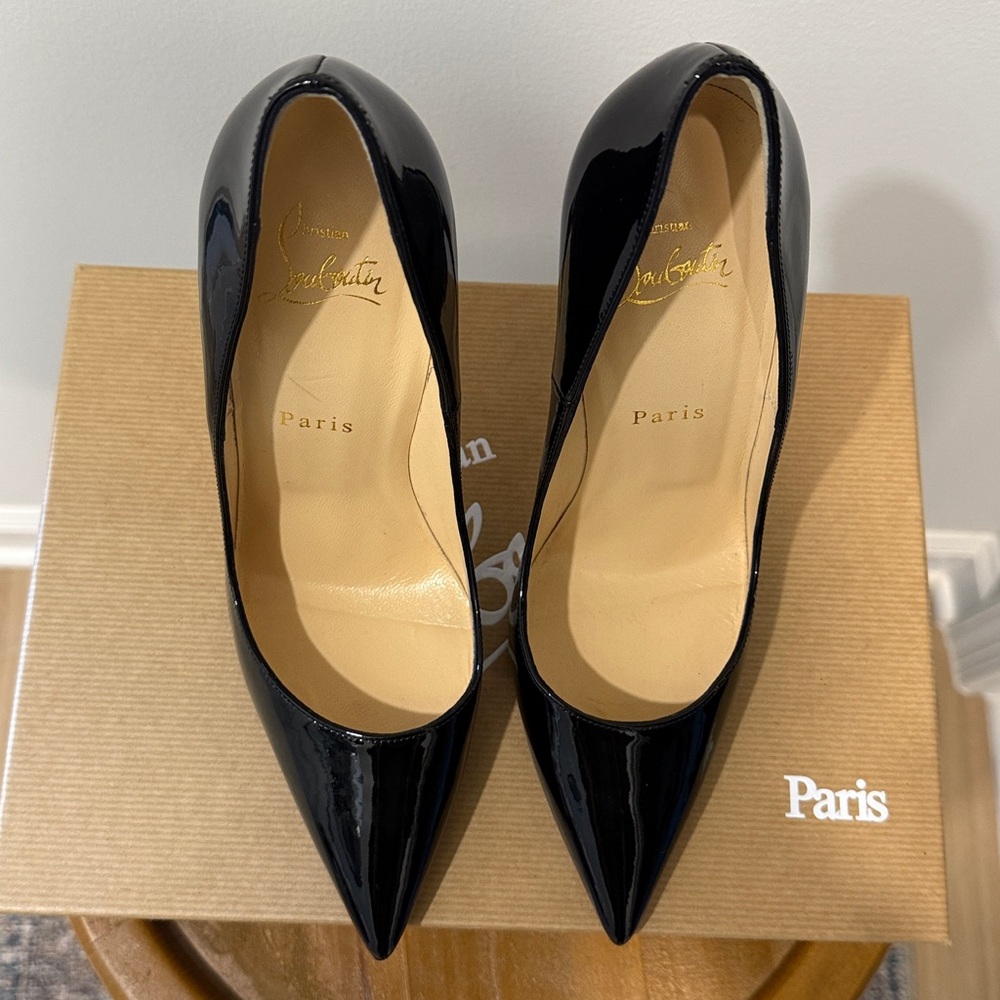 Christian Louboutin So Kate 120 Patent Pumps – Black, Size 38 - Picture 11 of 16